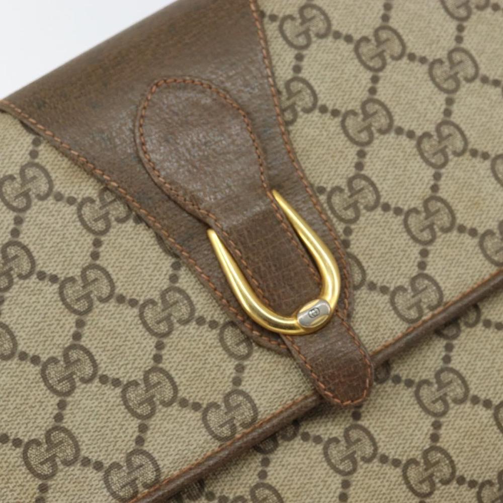 GUCCI GG Supreme Clutch Bag Beige Gold 89 02 050 Auth bs29617 - Picture 8 of 16